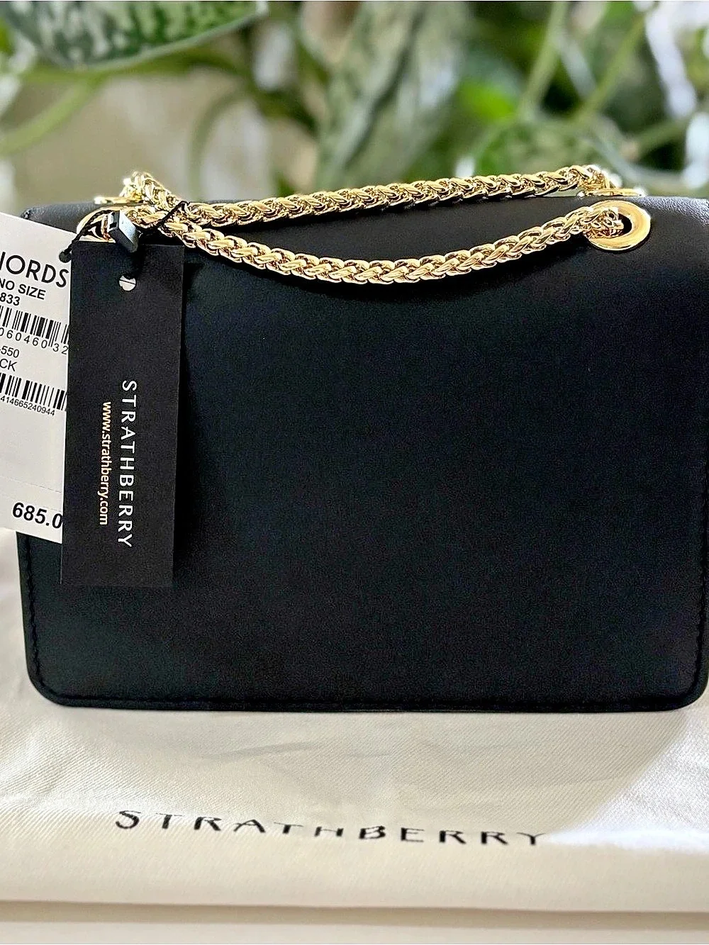 Strathberry East/West Mini Black Shoulder Bag NWT